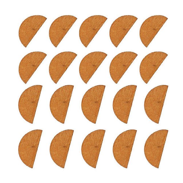 1 Set 20pcs Wooden Earring Pendant Earrings Making Accessories Semicircle DIY Handmade Jewelry Making Tools for Friends (Random Color)