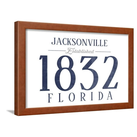  Jacksonville  Florida  Established Date Blue Framed 