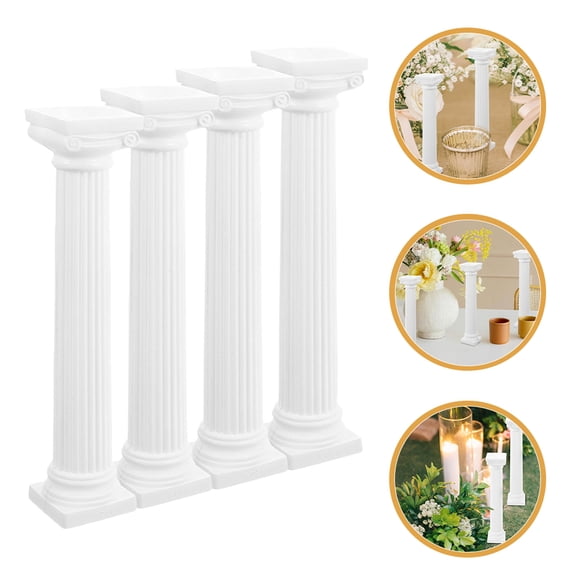 Masteelf  4 Pcs Roman Column Decoration Party Miniature Pillar Decorative Wedding Decorations