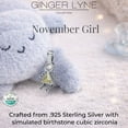 thumbnail image 3 of Ginger Lyne Girl  Kid Birthstone Pendant Charms Cubic Zirconia Sterling Silver Baby  for Family Tree Necklace Gift for Mom or Grandma, 3 of 7