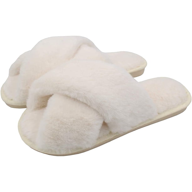 Zapatillas de invierno para mujer, zapatillas de felpa mullidas y cálidas para interiores, zapatillas ligeras para el hogar, zapatillas planas cómodas antideslizantes Xemadio WL-00499-20