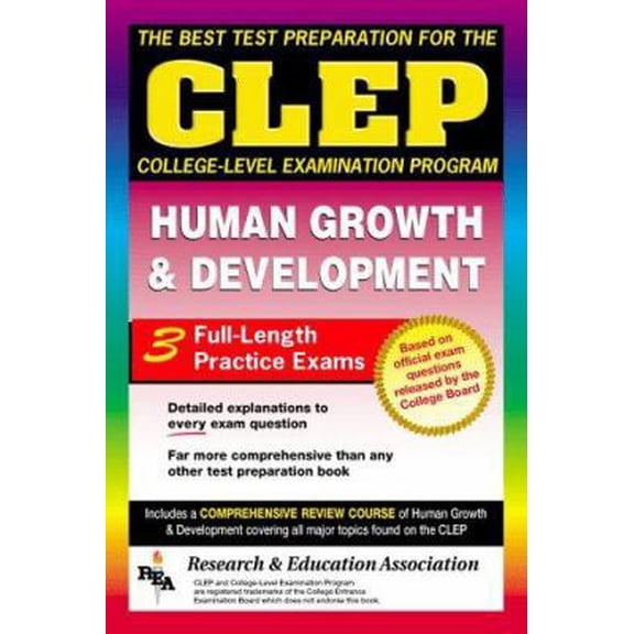 Pre-Owned CLEP Human Growth & Development (REA)-The Best Test Prep for the CLEP Exam (CLEP Test Preparation) (Paperback) 0878919023 9780878919024