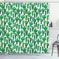 thumbnail image 1 of Ambesonne Exotic Shower Curtain, Colorful Themed Cactus Motif, 69"Wx84"L, Forest Green and Red, 1 of 3