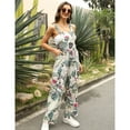 thumbnail image 2 of Lentta Women's Patchwork Dual Pocket Jumpsuit - Loose Floral Print Bohemian Wide Leg Bib Overall for Spring & Summer, 2 of 7