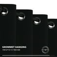 thumbnail image 3 of Deconovo Wide Blackout Curtains 80"W x 84"L Grommet Top Thermal Insulatd Sliding Door Curtains for Living Room Black 1 Panel, 3 of 9
