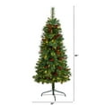thumbnail image 2 of Nearly Natural 5' Pine Artificial Christmas Tree Prelit 110 Warm White LED Lights, 2 of 12