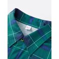 thumbnail image 5 of AIGUR Family Matching Christmas Pajamas Set, Green Blue Plaid Long Sleeve Button‑Up Shirt  Pants Soft Sleepwear for Holiday, 5 of 10
