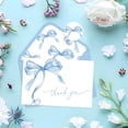 thumbnail image 5 of 24 Pack Blue Bow Thank You Cards with Envelopes and Stickers Watercolor Bow Greeting Cards Blue Blank Note Card for Party Supplies Wedding Baby Shower Bridal Shower, 5 of 7