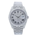 thumbnail image 1 of Pre-Owned Rolex Datejust 41MM 126300 Diamond Paved Roman Dial Diamond Bezel Stainless Steel Full Diamond Jubilee Bracelet 14.75ct, 1 of 8