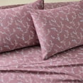 thumbnail image 4 of Better Homes & Gardens 4-Piece 300 Thread Count Lysia Floral Violet Gem Cotton Sateen Bed Sheet Set, Queen, 4 of 5