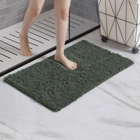 LammaLoe Bath Rug, Chenille Bathroom Rug, Absorbant Bath Mat For Bathroom Decor, Shower Mat 20x32