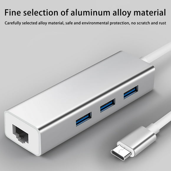 Sentmoon Up to 90% Off 4 In 1 USB C Hub USB Docking Station Alloy With 100Mbps Ethernet Ports + 3 USB 3.0 Ports Works For And M-a-c Laptop Todays Deals Clearance Sales