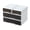 4 Mixed Drawers, White, variant on White Desktop Drawers for Paper, Stackable Office Storage Drawers for Desk, Craft Organizer and Storage Bins, 4 Mixed Storage Container with Plastic Drawers for Office Supplies Desk accessories