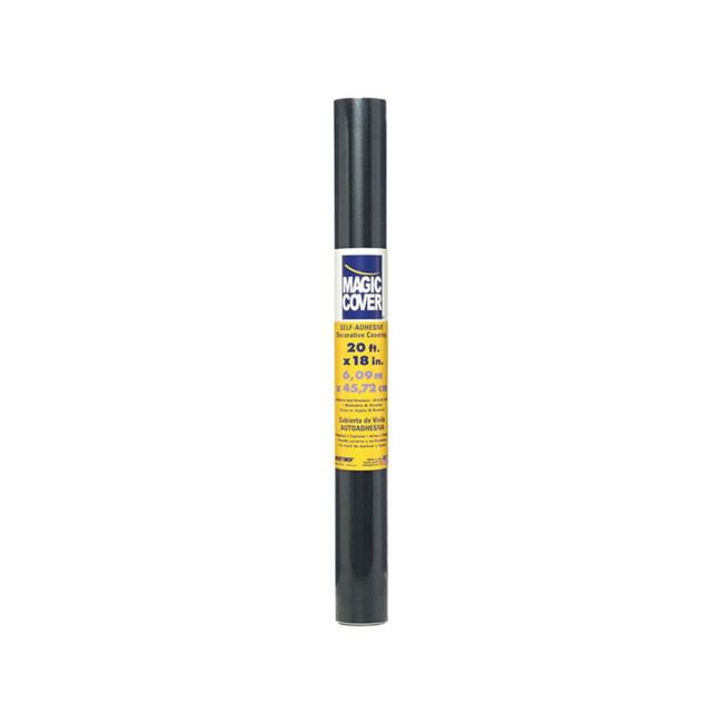 6 Pk Con-Tact 18" X 4' Black Grip-N-Stick Self-Adhesive Shelf Liner 04F-18C51-06 