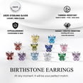 thumbnail image 5 of Bestyle Blue Topaz Crystal Butterfly Earring Studs Cute Shiny Pure 925 Sterling Silver Birthstone Earrings for Granddaughter Niece Sister - December, 5 of 9