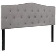 thumbnail image 3 of BizChair Arched Button Tufted Upholstered Queen Size Headboard in Light Gray Fabric, 3 of 13