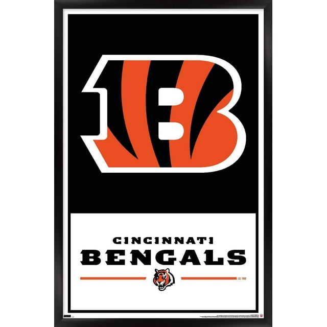 NFL Cincinnati Bengals - Logo 21 Wall Poster with Magnetic Frame, 22.375" x 34"