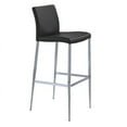 thumbnail image 2 of Tomuri Stool in White, PU Counter Stool, Counter Stool with Metal Legs, PU Counter Stool in White, Footrest Stool, White Counter Stool with Backrest, Kitchen Stool, Stylish Counter Stool in White, Isl, 2 of 5