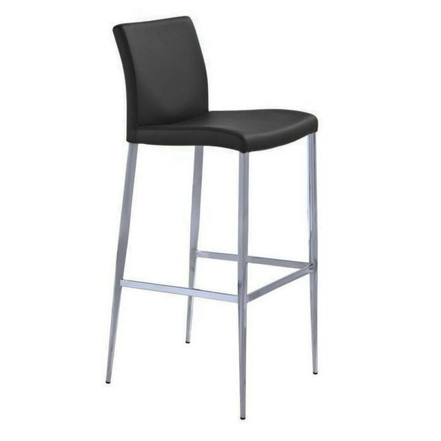 Modern Black Stool With Metal Frame, Counter 26"H. Stool Ideal for Kitchen Island Counter.