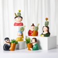 thumbnail image 2 of Statue Sculpture Outdoor Figurines for Garden Patio Lawn Yard Decorations Ornaments Plant Pots Cute Figure Sculpture Flowerpot Animal Resin Succulent Planter Desk Mini Ornament Cactus Pot with Drainag, 2 of 5