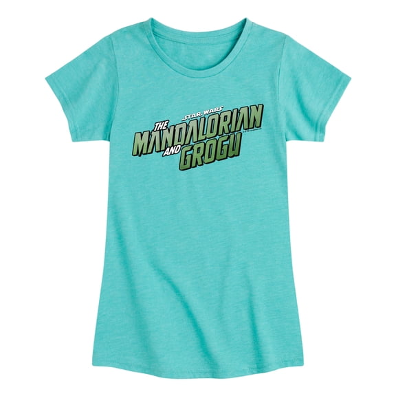The Mandalorian And Grogu - Full Color Movie Logo - Youth Girls Fitted Short Sleeve T-Shirt
