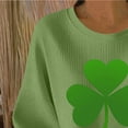 thumbnail image 5 of TaTaai Women's St. Patrick's Day Printed Round Neck Ribbed Long Sleeve Pullovers, Ribbed Fabric Casual All Match Comfort Tops Gift, 5 of 5