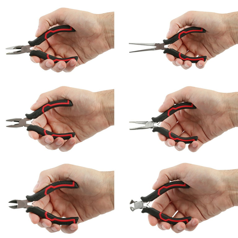 Hyper Tough 3-Piece Pliers Set with Ergonomic Soft Grip Handles, Size: 3 Piece