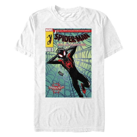 Men's Spider-Man: Into the Spider-Verse Comic Cover Graphic T-Shirt
