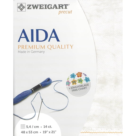 Precut Zweigart Stern-Aida Vintage 14 count Vintage Sand 3706/1079