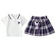 thumbnail image 3 of Girl's College Style Pleated Skirt Set Sanrios Anime Kuromi Kawaii T-Shirt New Summer Students Fashion Kids Short Sleeve Skirt, 3 of 5
