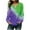 Purple, variant on Gradient Tops for Women Long Sleeve Women's Tunics Loose Fit Ladies Blouse for Leggings