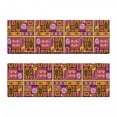 thumbnail image 2 of Oriental Bench Cushion Set of 2, Illustration with Giraffe and Geometric Shapes Rhombuses and Circles, Standard Size Foam Pad and Decorative Cover, Multicolor, by Ambesonne, 2 of 4