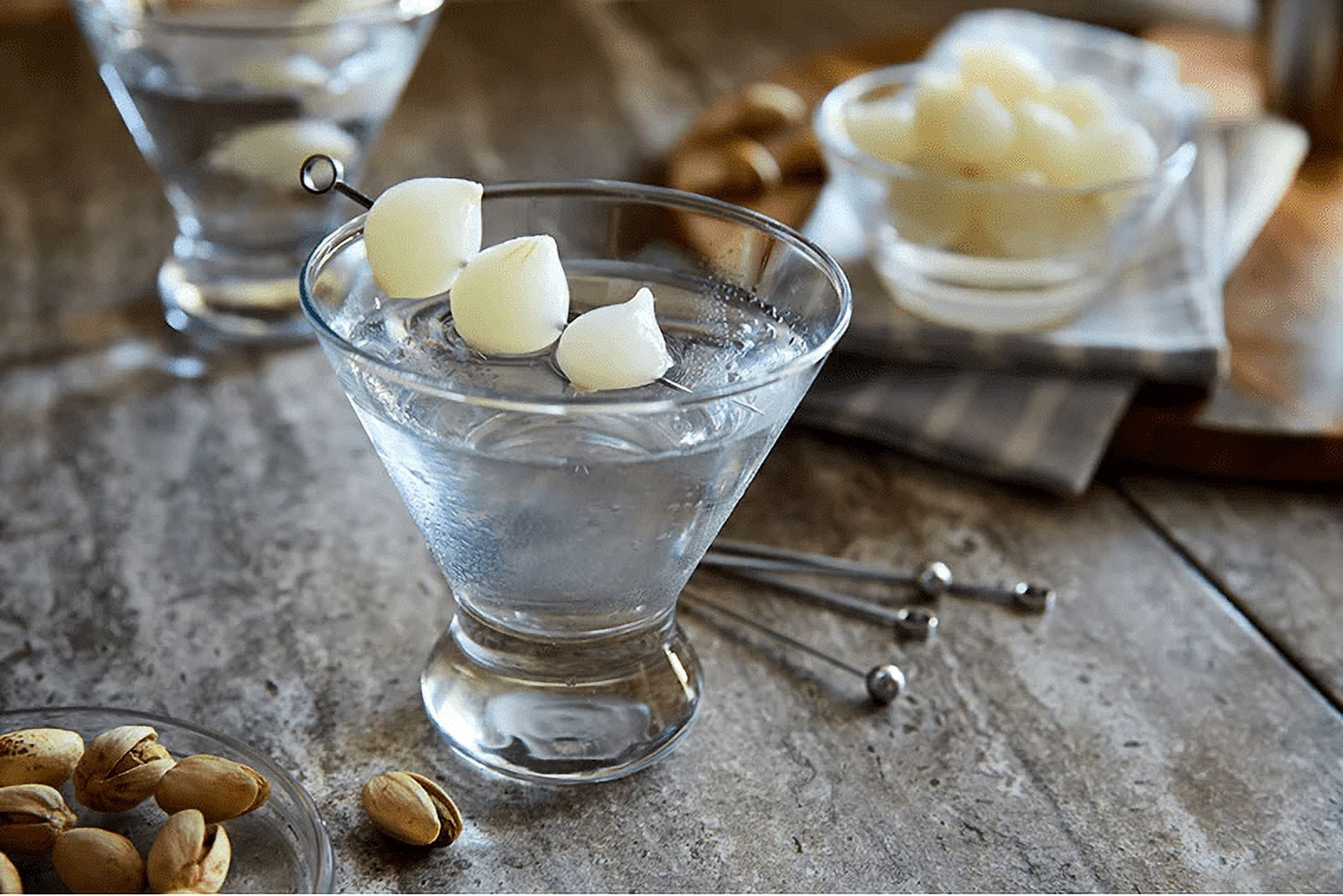 Imported Cocktail Onions 6 Small Glass Jars NT. WT. 3.2 oz. DR. NT.WT. 2.1 oz.