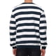 thumbnail image 3 of SUDADERA DE HOMBRE INSPIRE CHIC A RAYAS, AJUSTE REGULAR, CUELLO REDONDO, MANGAS LARGAS, SUDADERAS IMPRESAS XL AZUL MARINO Y BLANCO, 3 of 7