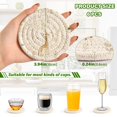 thumbnail image 3 of Giraffes 6 Pcs Drink Coasters with Holder Absorbent Coasters Woven Coasters for Drinks Table Desk Protection Home Decor, 3 of 7