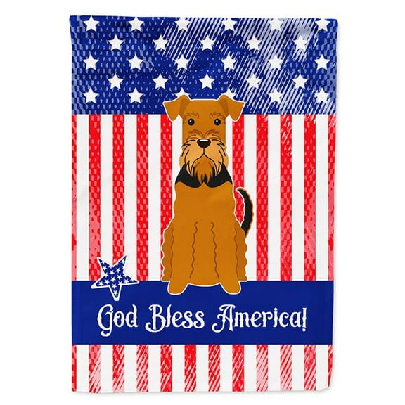Carolines Treasures BB3036CHF Patriotic USA Airedale Flag Canvas House Size
