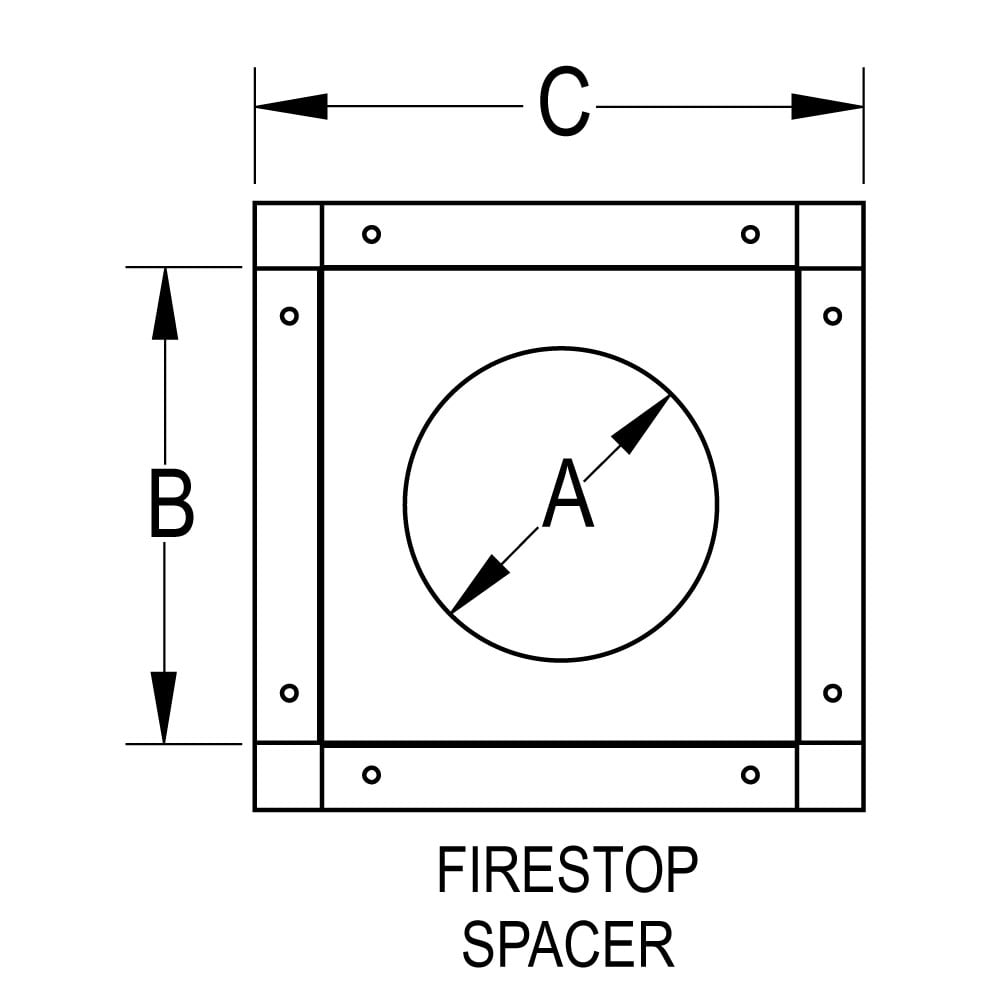 DuraVent 4GVFS 4'' Firestop Spacer