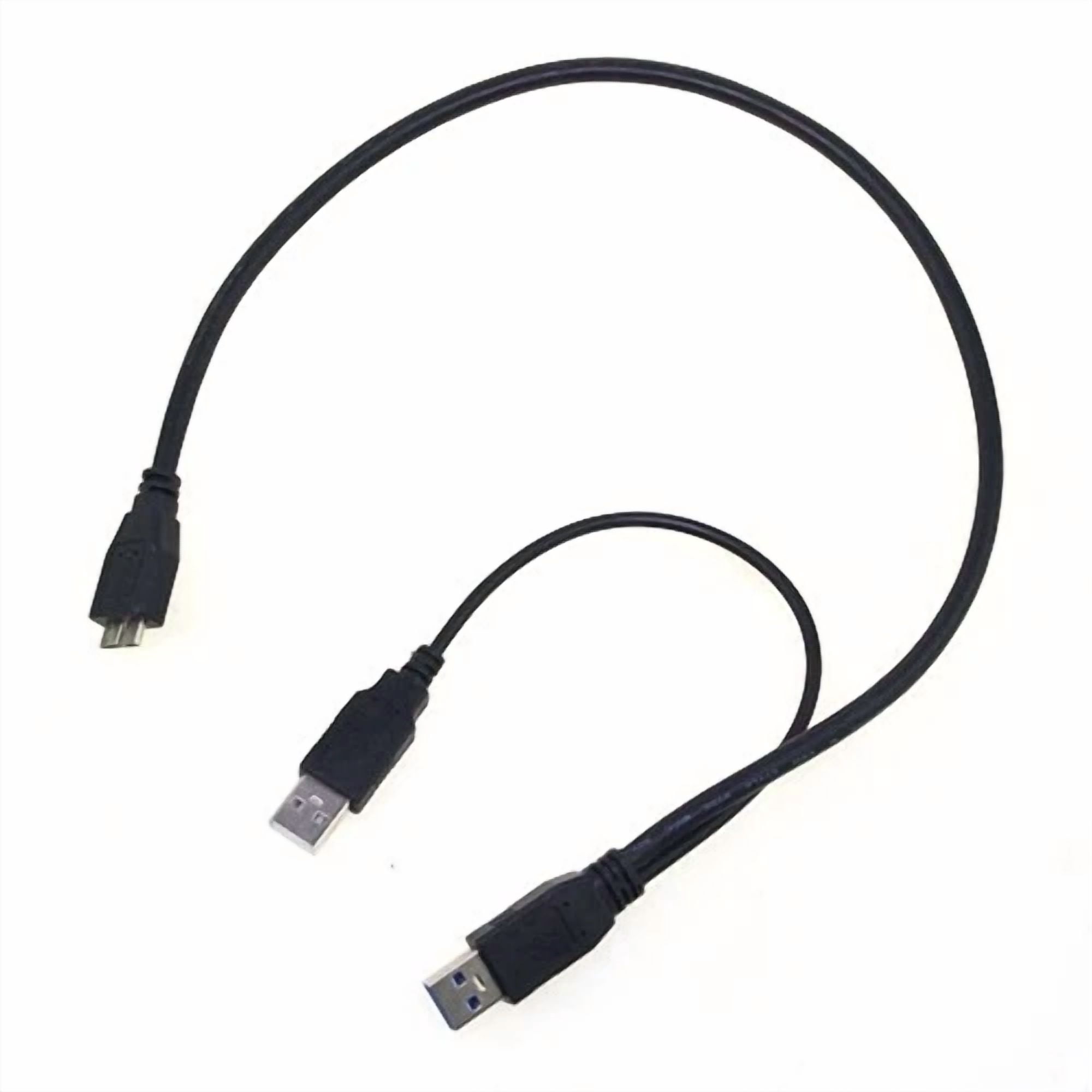 BUTTERFLY- Dual Usb 3.0 A Male With Usb Power To Micro Usb 3.0 Y Cable For Mobile Hard Disk