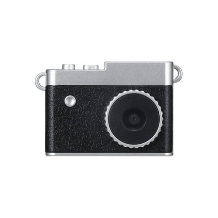 Vivitar Retro Keychain Digital Camera, 14MP Full HD with Color Preview Screen, Built-in Memory Up to 100 Photos, USB-C Rechargeable, Micro SD Slot, Black