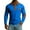 Blue, variant on Long Sleeve Blouses for Men Classic Stand Collar Quarter Button Up Pullover Elbow Patches Shirts Orange S