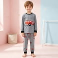 thumbnail image 2 of CAICJ98 Boys Pajamas Fire Truck Pjs Set 2-9 Years Toddler Kids 2 Piece Long Sleeve Soft Cotton Sleepwear, 2 of 7