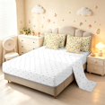 thumbnail image 3 of Homewish Cartoon Mushroom 7-Piece King Bedding,Fungus Botanical King Bed in a Bag,Beige,Reversible, 3 of 8