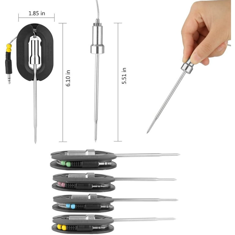  Replacement Probes 4 Packs Improved Stainless Steel Additional  Probes Wire for Grill Thermometer by WEINAS : Home & Kitchen