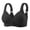 Black, variant on Bras for Women Comfy Seamless Bra Plus Size Front Closure Wireless Bra Womens Convenient Lightly Padded Floral Stretchy Bralette Adjustable Straps Everyday Wear 40