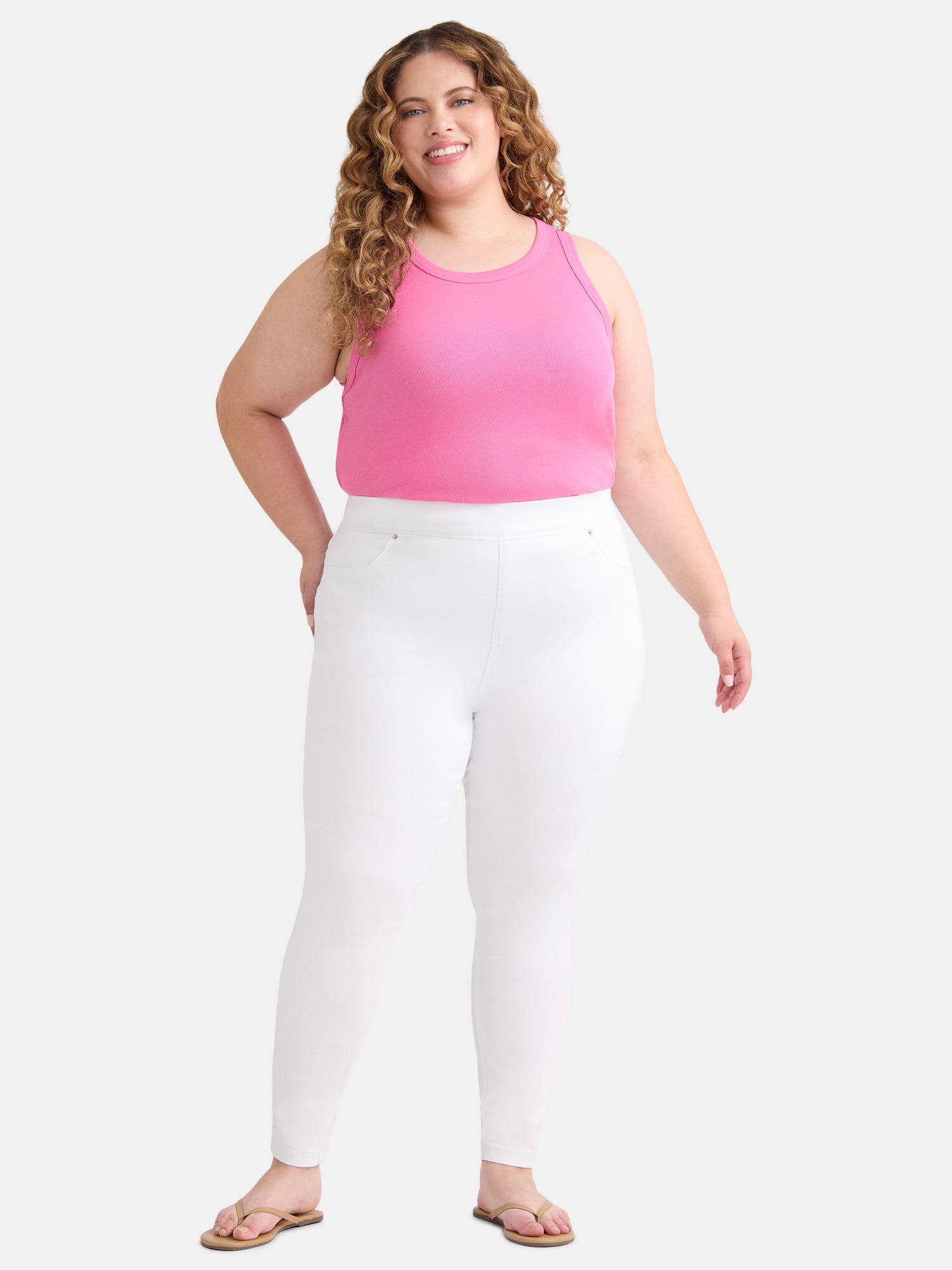Terra & Sky Women's Plus Size High Rise Skinny Jeggings, Sizes 0X-5X