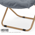 thumbnail image 5 of MoNiBloom Folding Saucer Chairs with Pillow, Portable Accent Chairs with Metal Frame, Moon Chair for Bedroom Living Room, Gray, 5 of 11