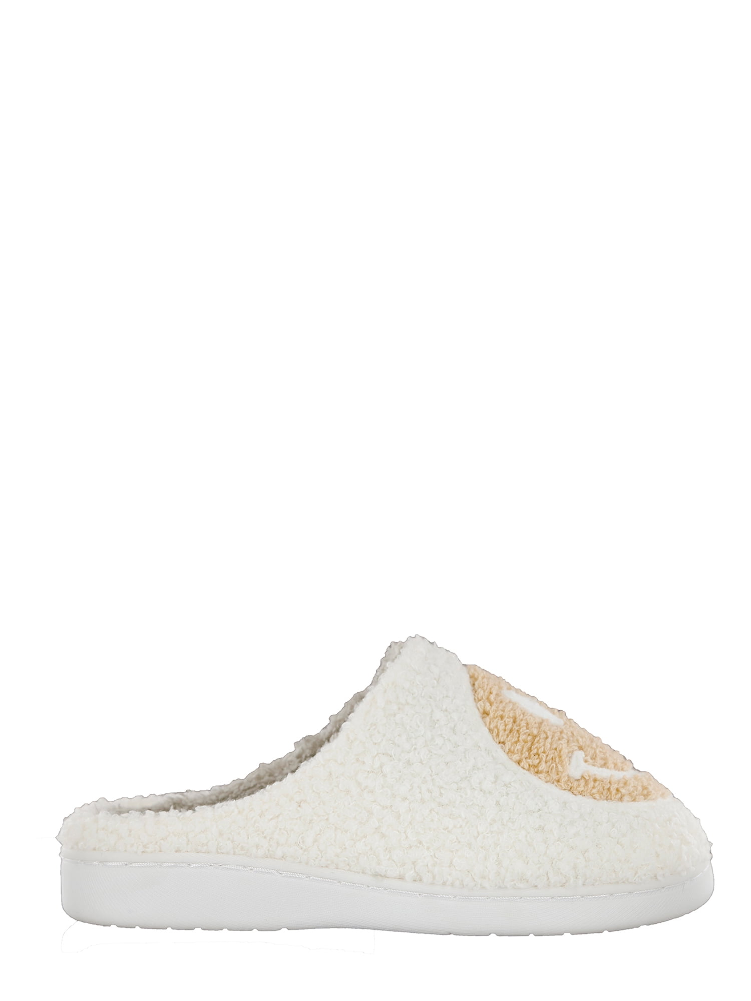 S+R Women's Smiley Graphic Cozy Slide Slipper