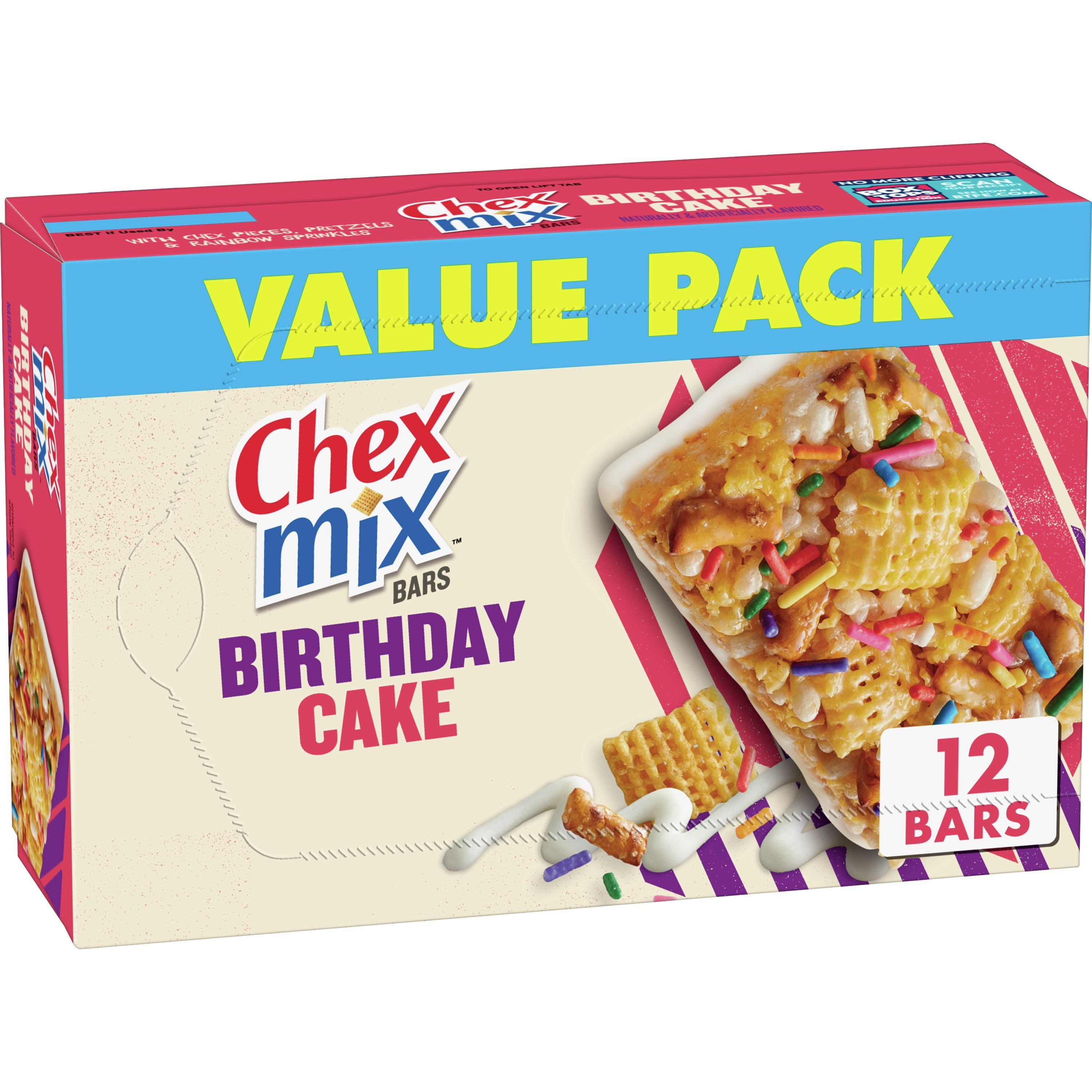 Chex Mix Birthday Cake Treat Bar, 12 Bars