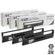 LD Compatible Ribbon Cartridge Replacement for Epson S015631 (Black, 3-Pack)