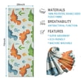 thumbnail image 2 of LightGreen Cartoon Dinosaurs Leaves Pattern Hot Yoga Mat Towel Non Slip for Hot Yoga - Quick-Drying Yoga Mat Cover with 4 Corner Pockets with Travel Bag - Hot Yoga Towel Non Slip 70"x26", 2 of 6